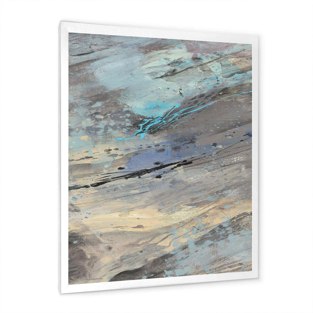 Rock Teal Panel I - Modern Living Room Wall Decor