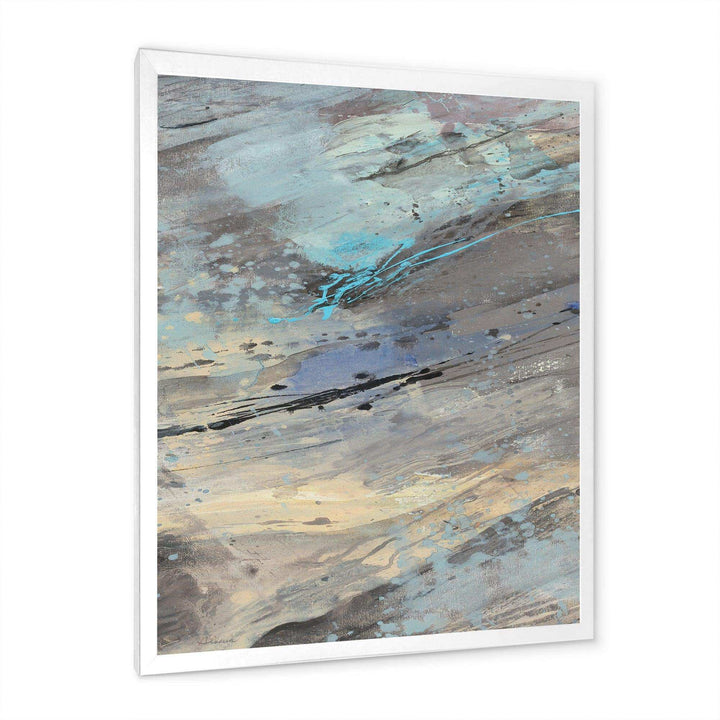 Rock Teal Panel I - Modern Living Room Wall Decor