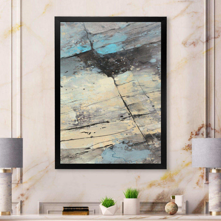 Rock Teal Panel II - Modern Wall Art Prints