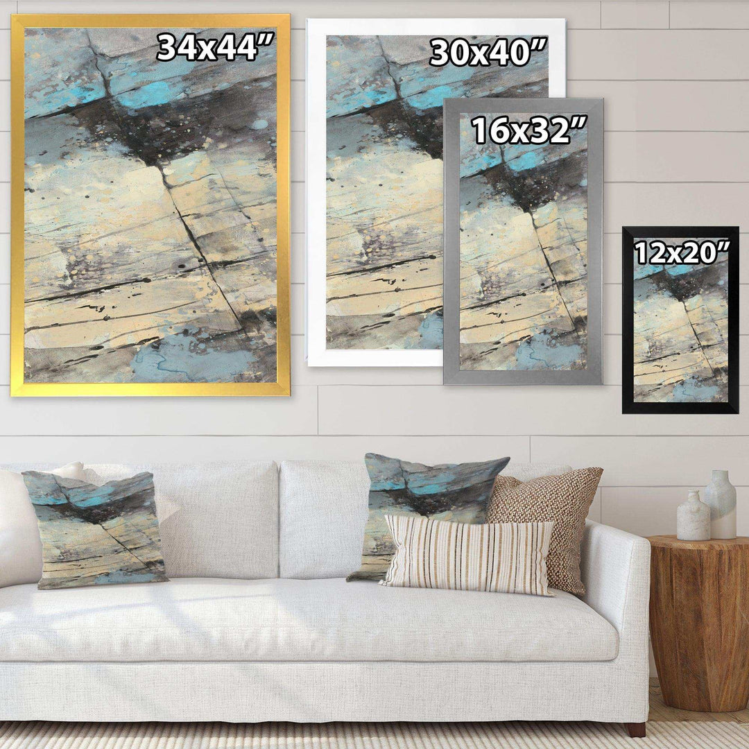Rock Teal Panel II - Modern Wall Art Prints