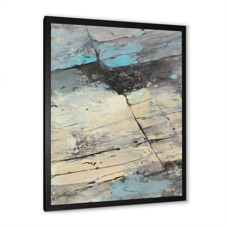 Rock Teal Panel II - Modern Wall Art Prints