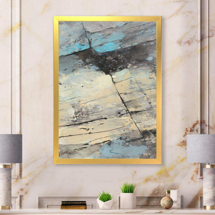 Rock Teal Panel II - Modern Wall Art Prints