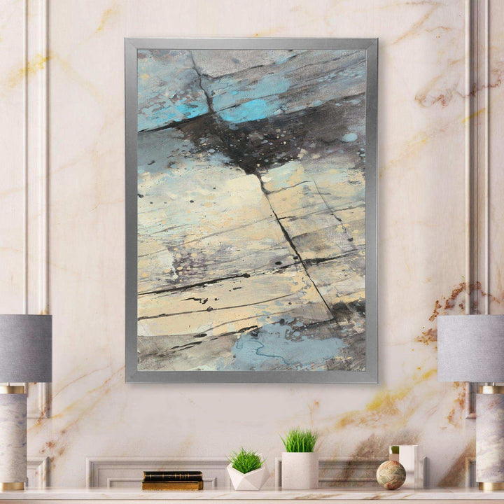 Rock Teal Panel II - Modern Wall Art Prints