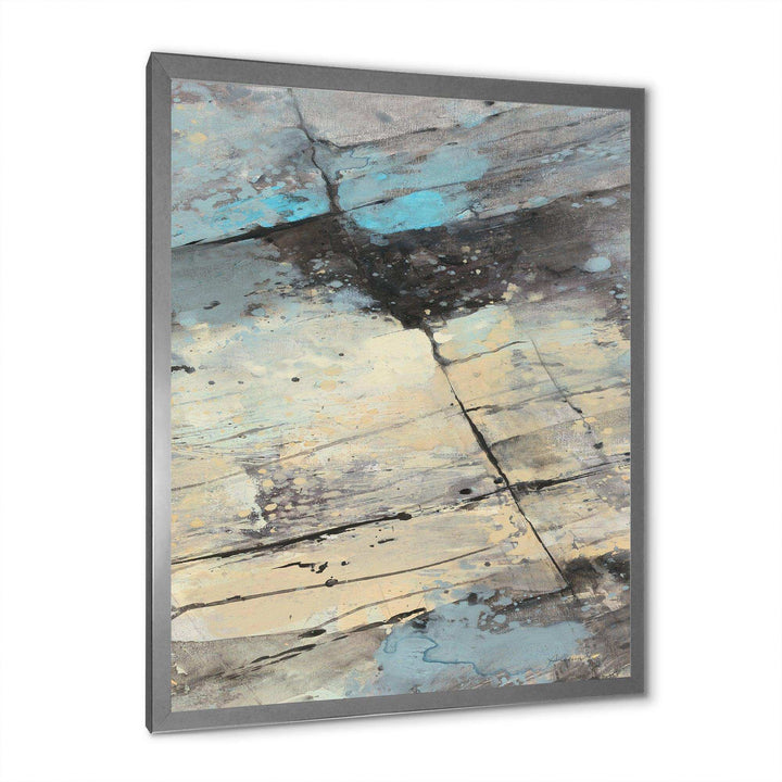 Rock Teal Panel II - Modern Wall Art Prints