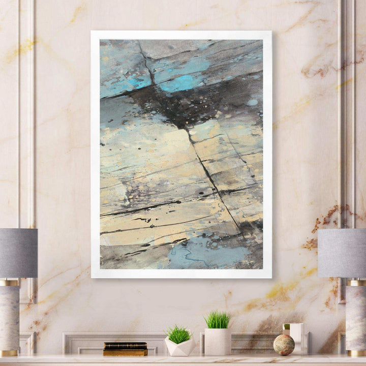 Rock Teal Panel II - Modern Wall Art Prints