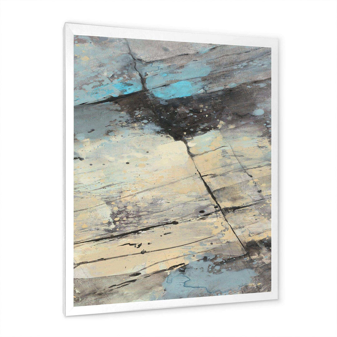 Rock Teal Panel II - Modern Wall Art Prints