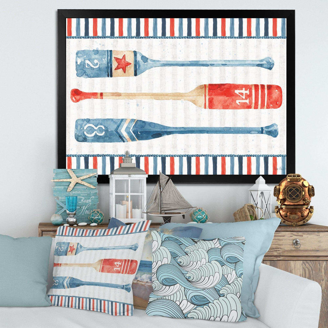 Watercolor Nautical paddles