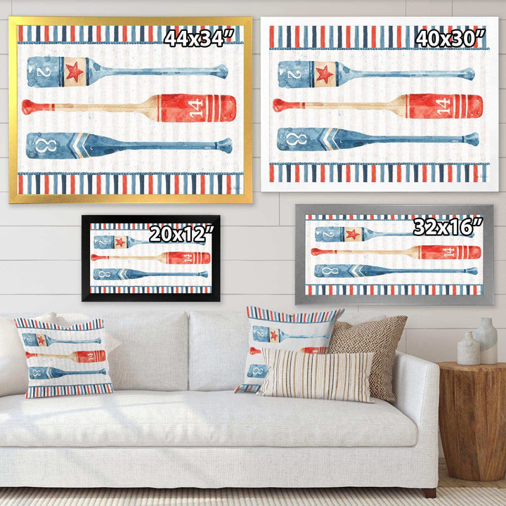 Watercolor Nautical paddles