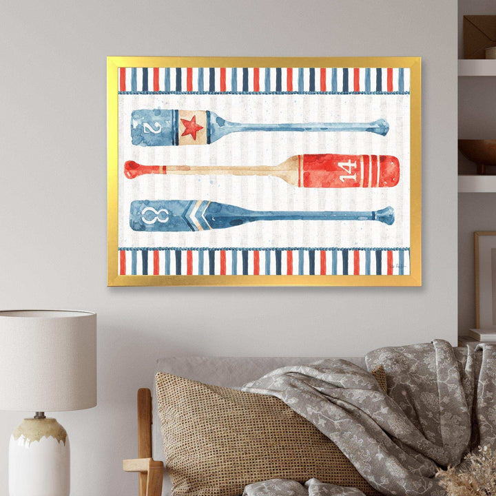 Watercolor Nautical paddles