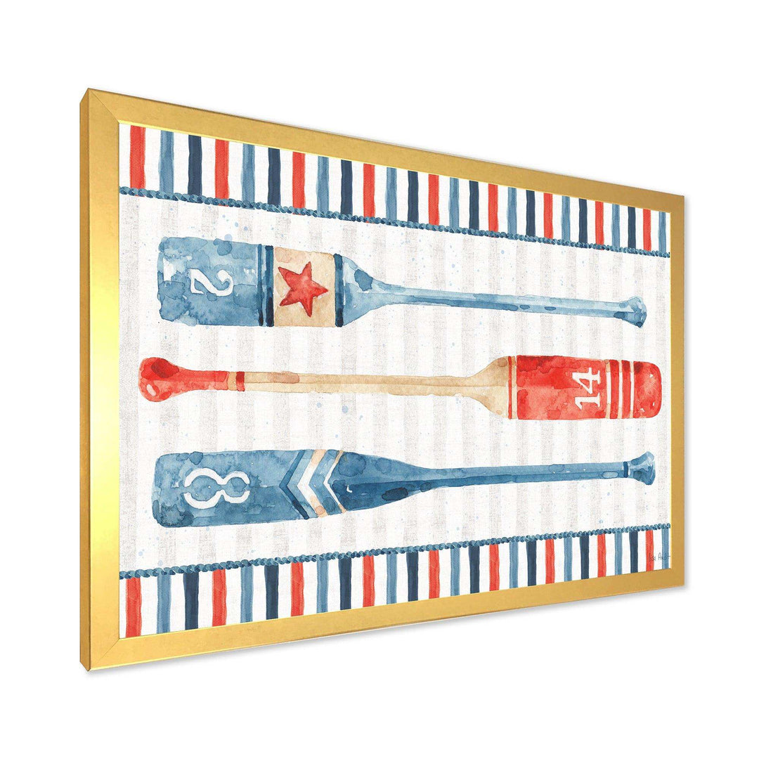 Watercolor Nautical paddles