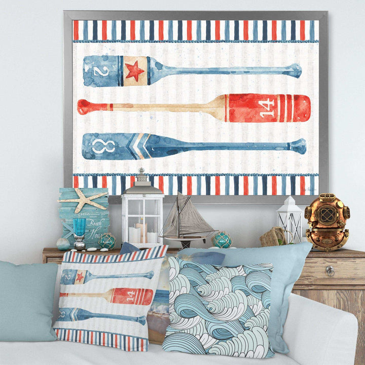Watercolor Nautical paddles
