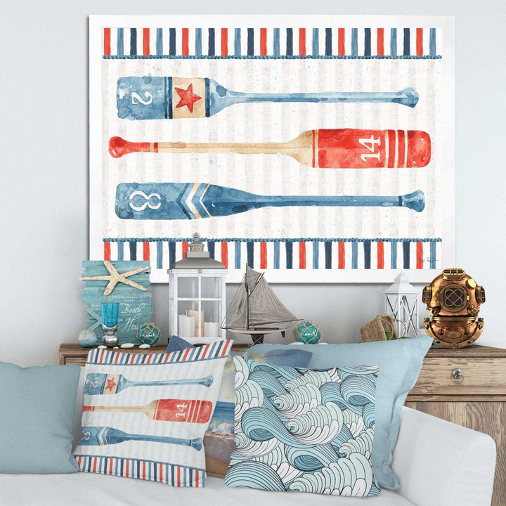Watercolor Nautical paddles