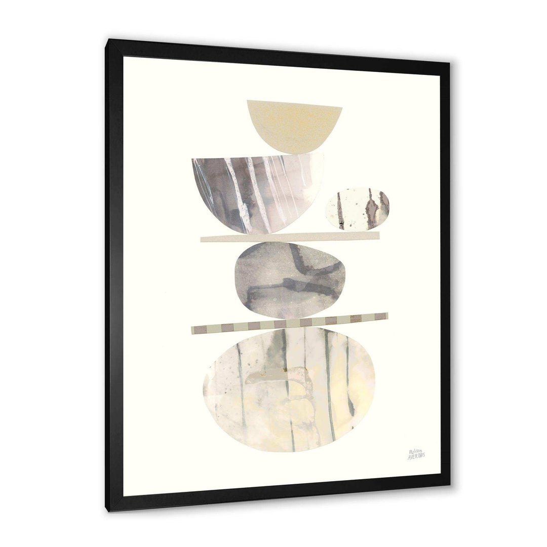 Geometric Balance Neutral II - Shabby Chic Bedroom Wall Art