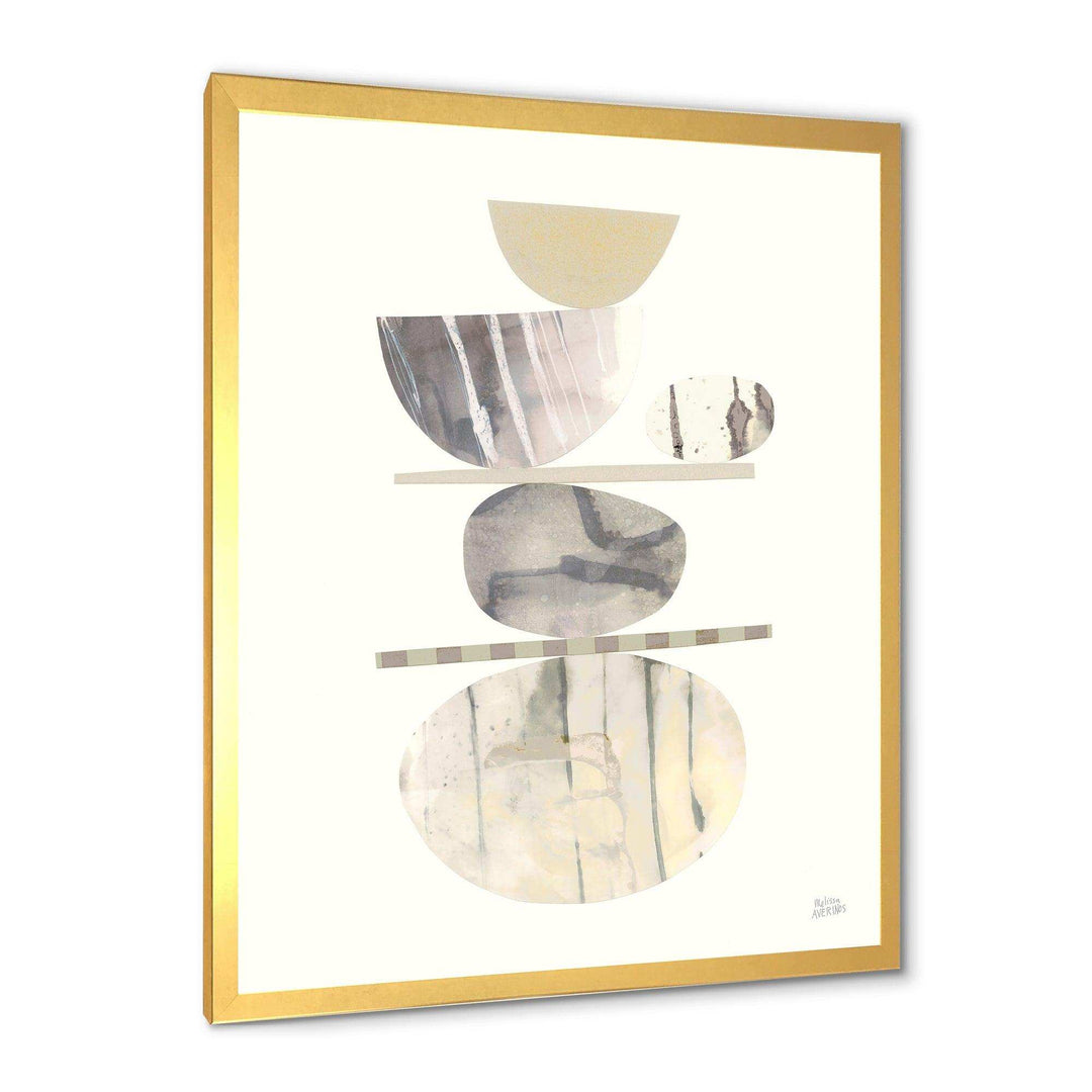 Geometric Balance Neutral II - Shabby Chic Bedroom Wall Art