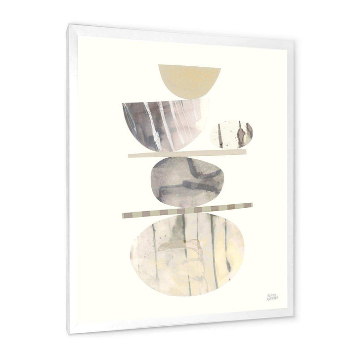 Geometric Balance Neutral II - Shabby Chic Bedroom Wall Art