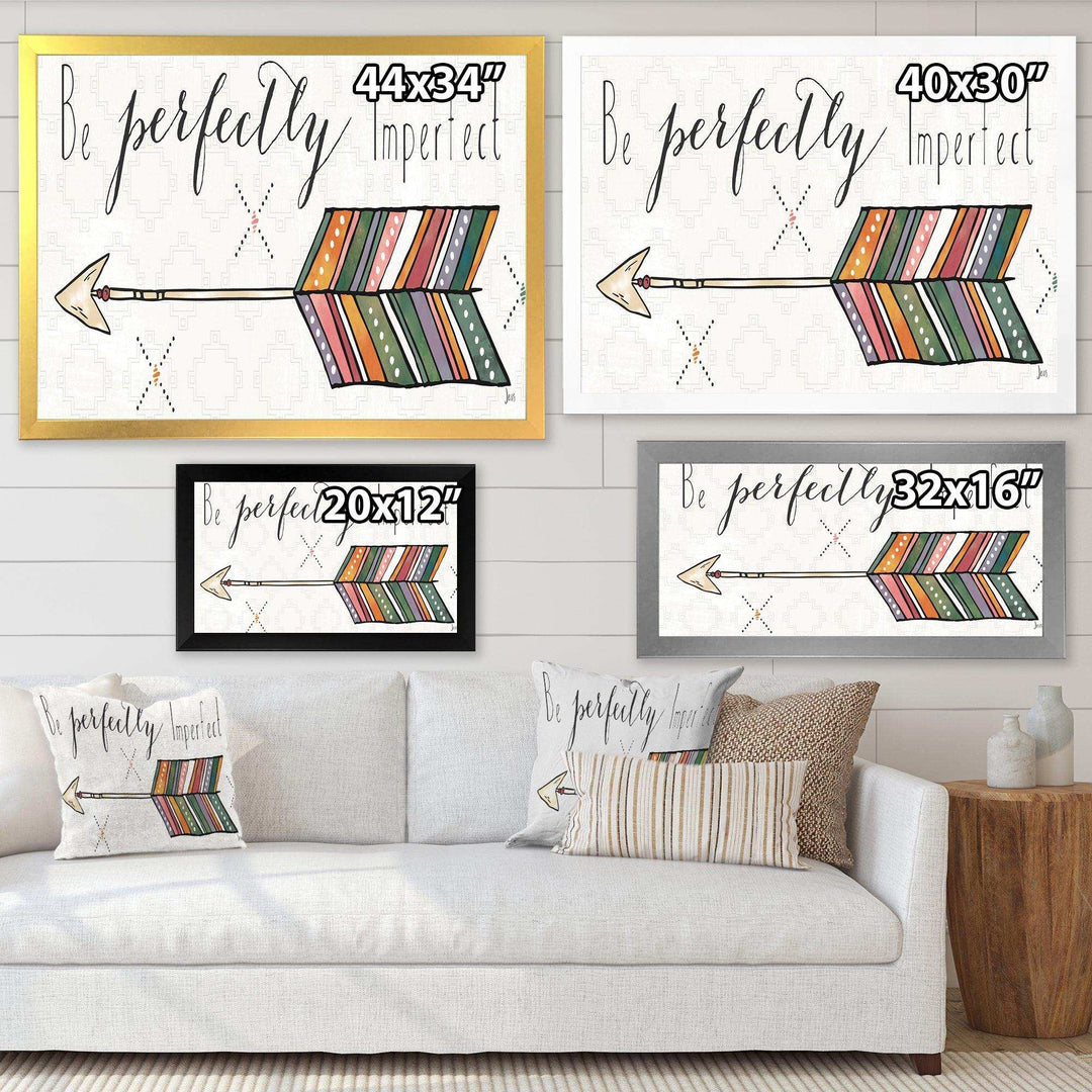 Be perfectly imperfect Boho Arrow I