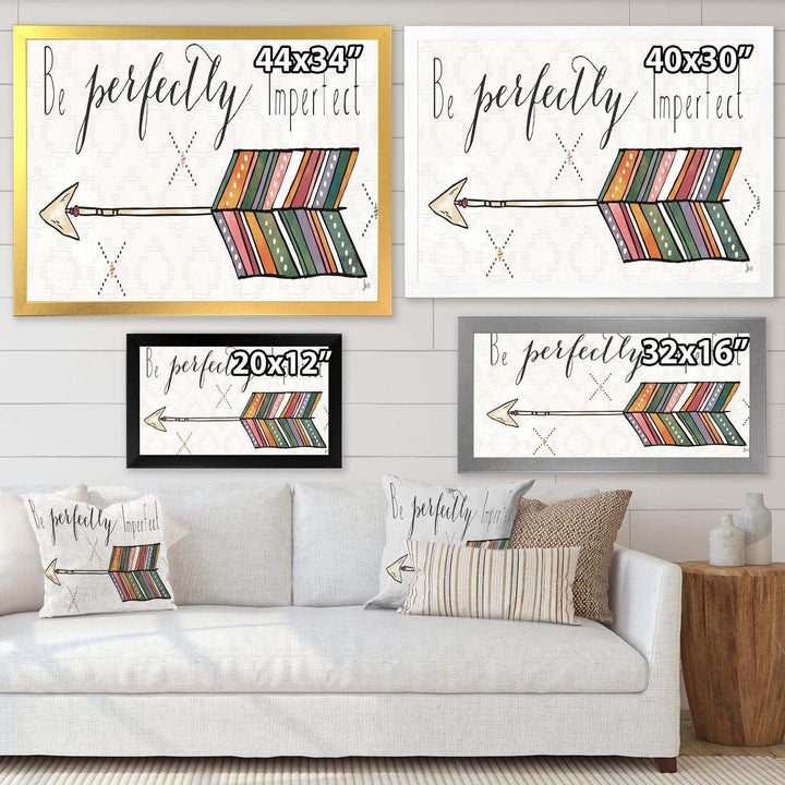 Be perfectly imperfect Boho Arrow I