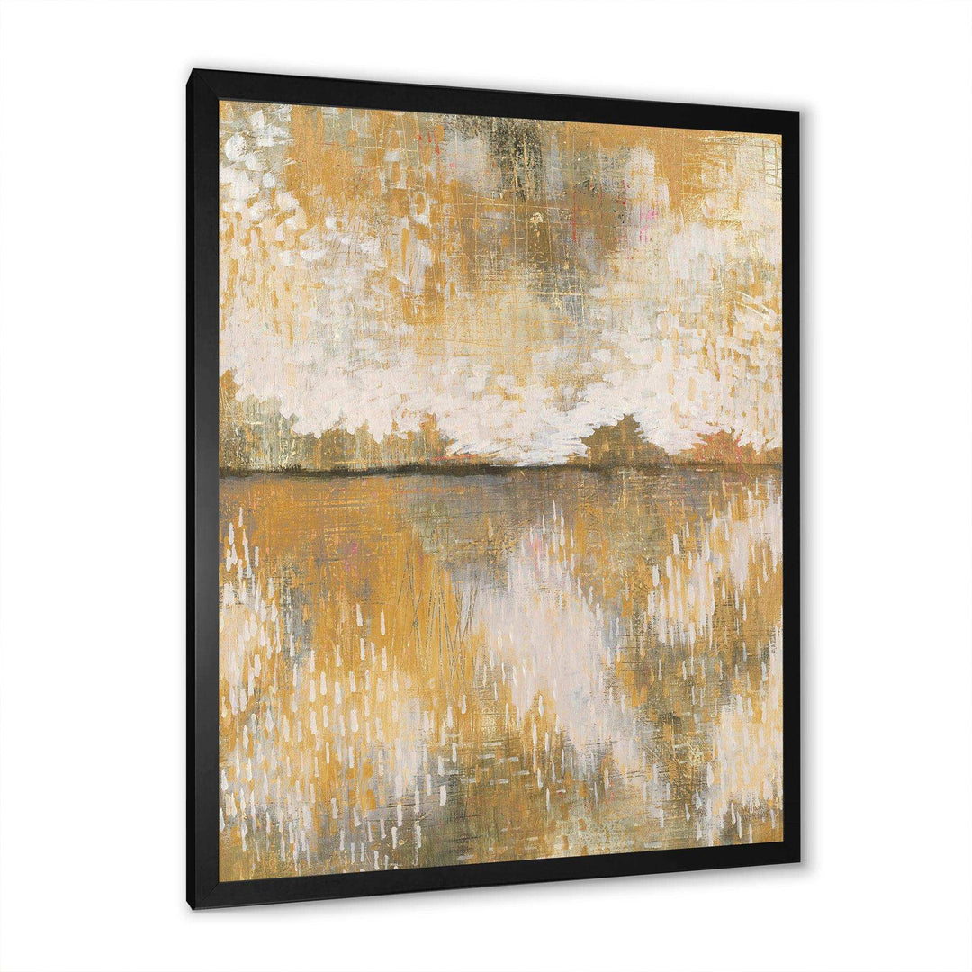 Glam Cream and Brown Curious Sky - Modern Living Room Wall Decor