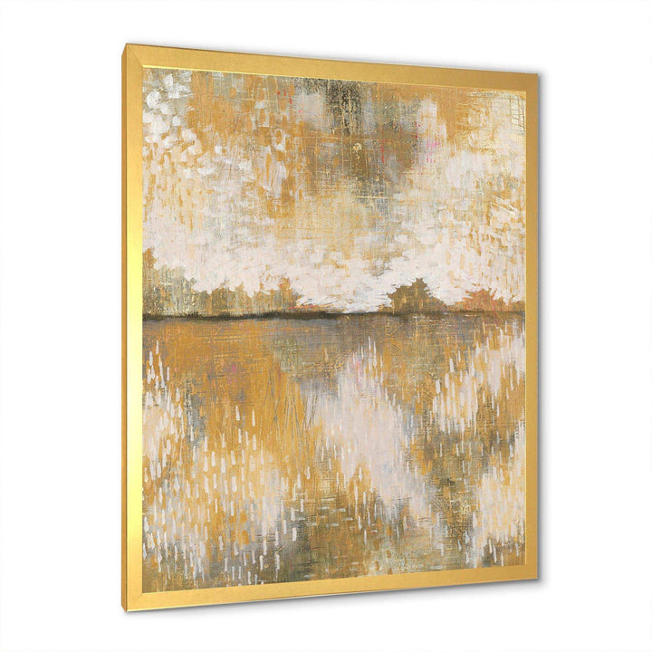 Glam Cream and Brown Curious Sky - Modern Living Room Wall Decor