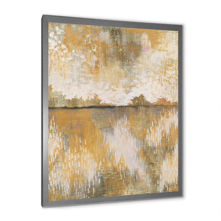 Glam Cream and Brown Curious Sky - Modern Living Room Wall Decor