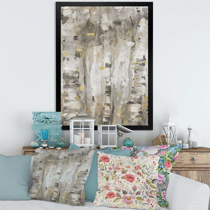 The Modern Grey Forest II - Farmhouse Living Room Wall Decor