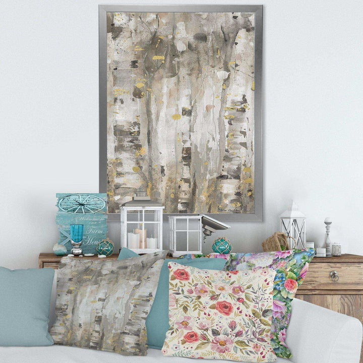 The Modern Grey Forest II - Farmhouse Living Room Wall Decor