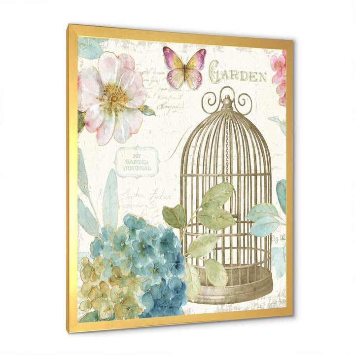Vintage Floral Birdcage II