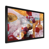 Abstract Watercolor with Red and Yellow Framed Print Vibrant Black - 1.5" Width