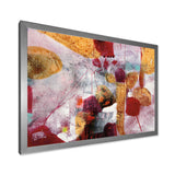 Abstract Watercolor with Red and Yellow Framed Print Matte White - 1.5" Width