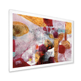Abstract Watercolor with Red and Yellow Framed Print Matte White - 1.5" Width
