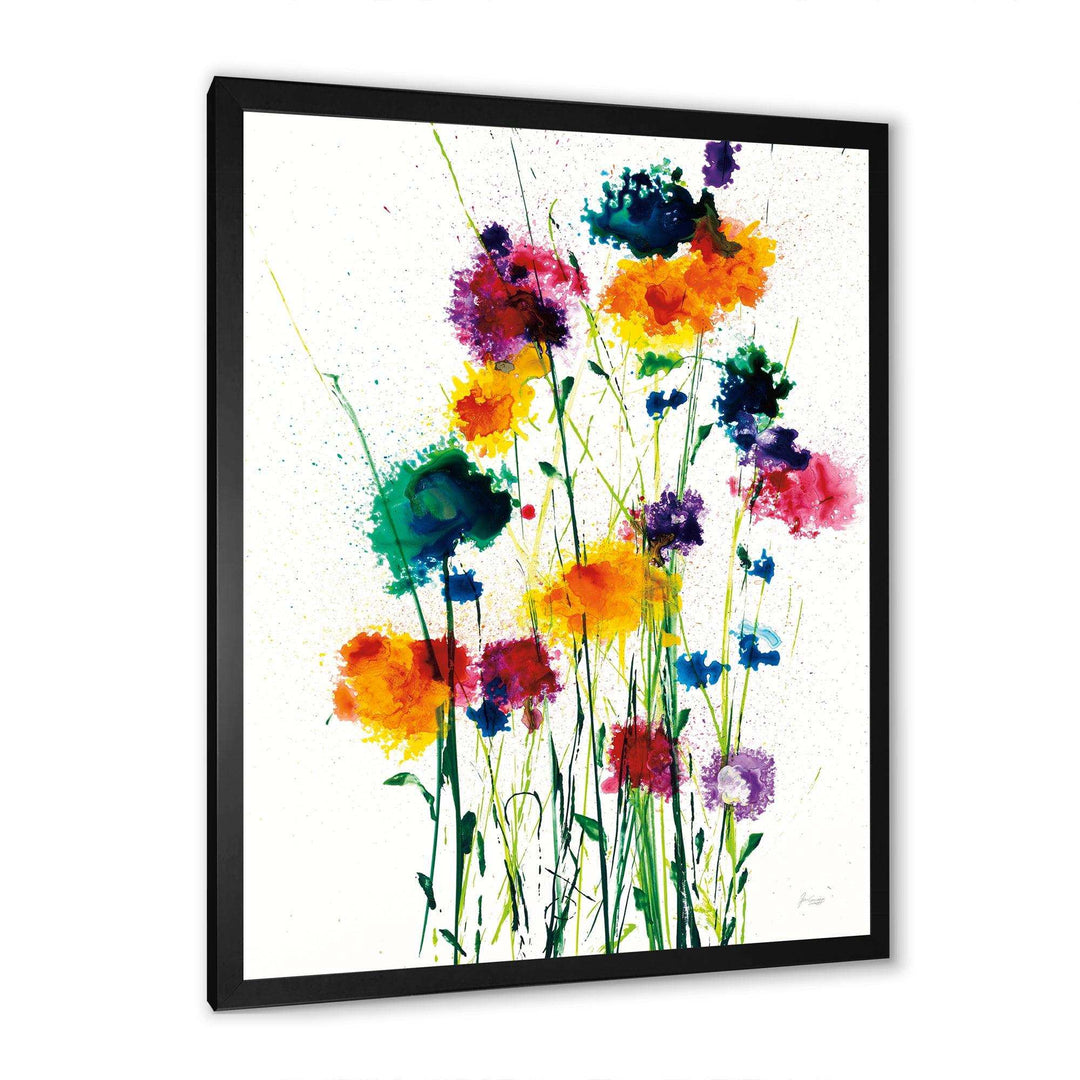 Indigo, Green And Yellow Watercolor - Modern Wall Art Prints