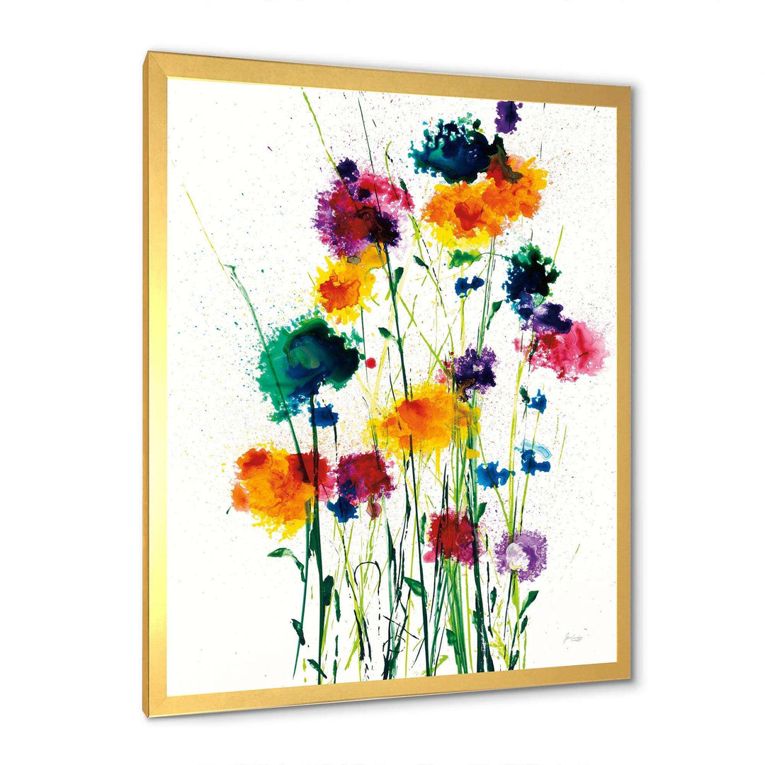Indigo, Green And Yellow Watercolor - Modern Wall Art Prints