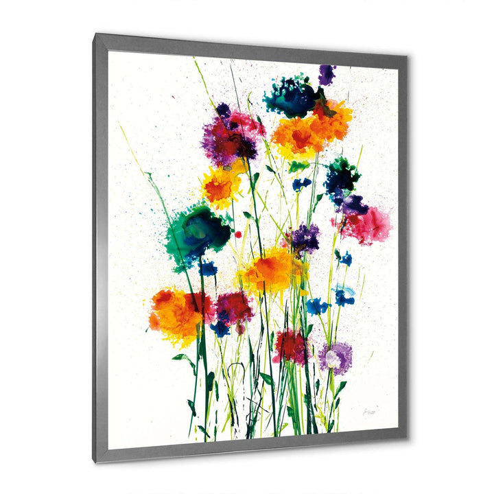 Indigo, Green And Yellow Watercolor - Modern Wall Art Prints