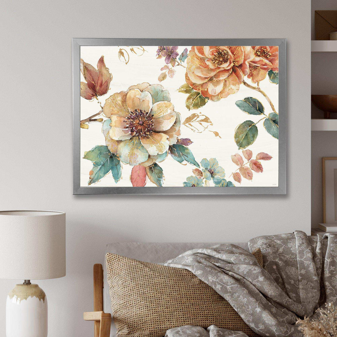 Orange and Cream Cottage Flowers Twig