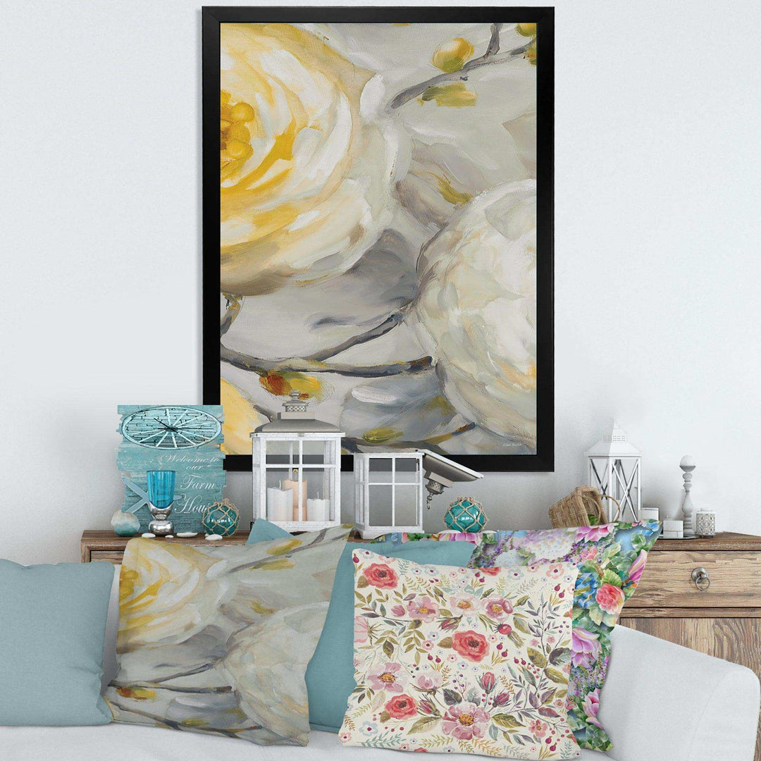 Sunshine Yellow Flower II - Floral Canvas Wall Art