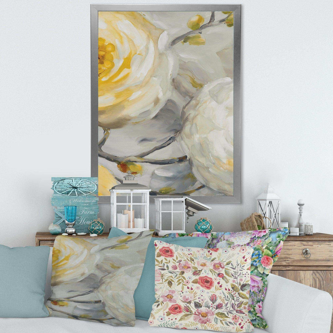 Sunshine Yellow Flower II - Floral Canvas Wall Art