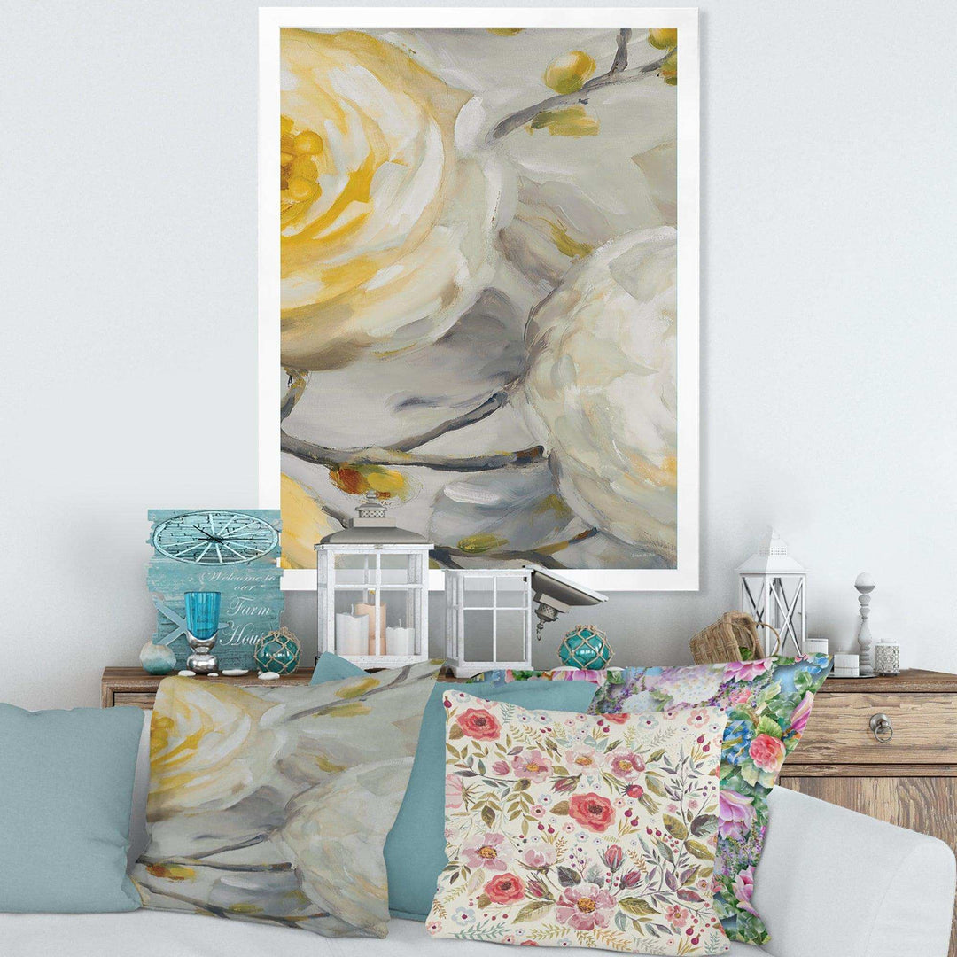 Sunshine Yellow Flower II - Floral Canvas Wall Art