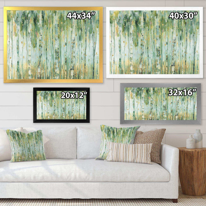 Golden Birch Forest V - Farmhouse Wall Art Prints