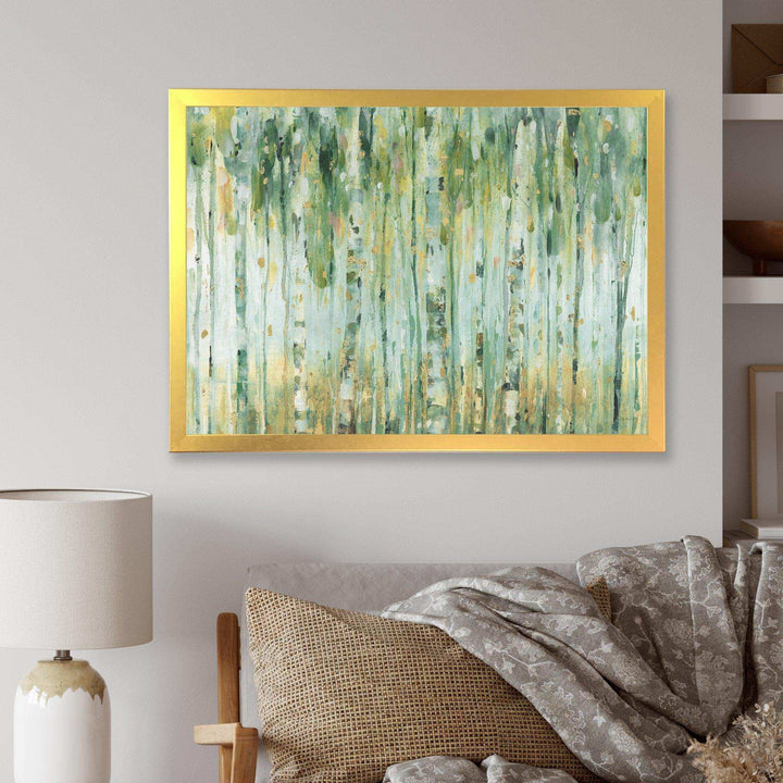 Golden Birch Forest V - Farmhouse Wall Art Prints