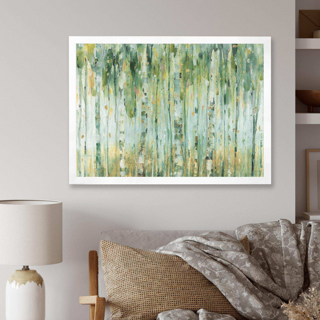 Golden Birch Forest V - Farmhouse Wall Art Prints