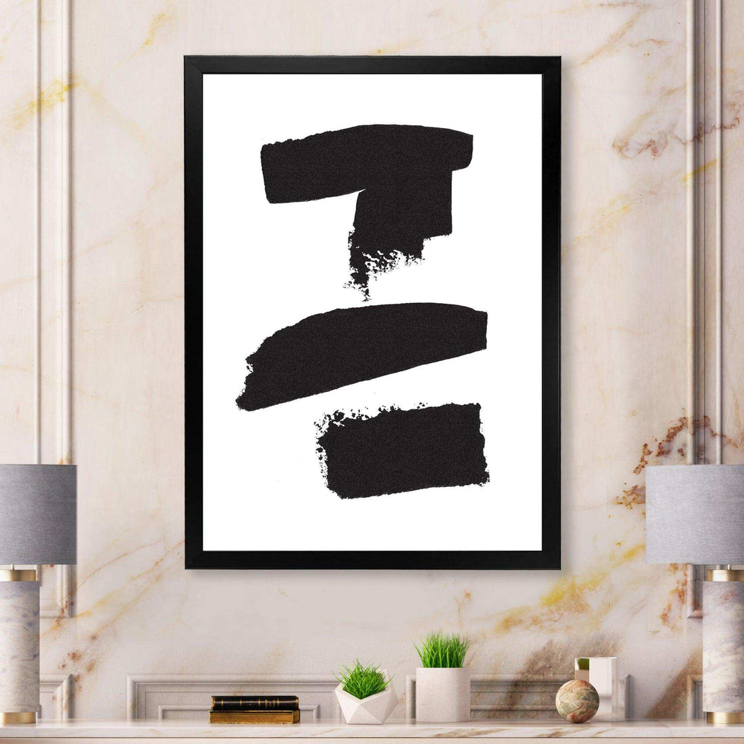 Black and White Geometric Company I - Mid-Century Modern Bedroom Wall Art