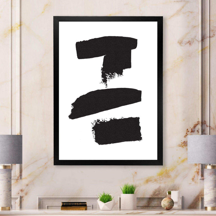 Black and White Geometric Company I - Mid-Century Modern Bedroom Wall Art