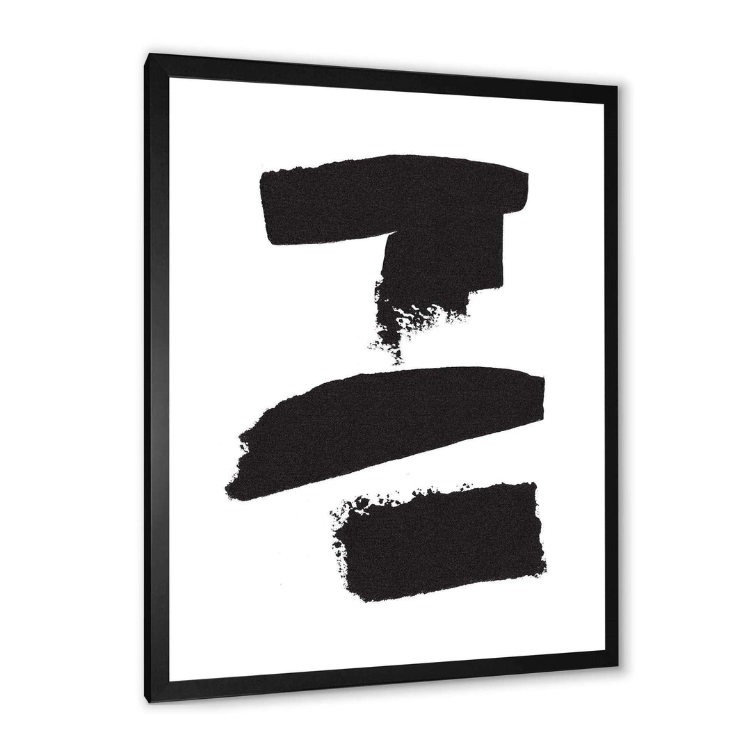 Black and White Geometric Company I - Mid-Century Modern Bedroom Wall Art