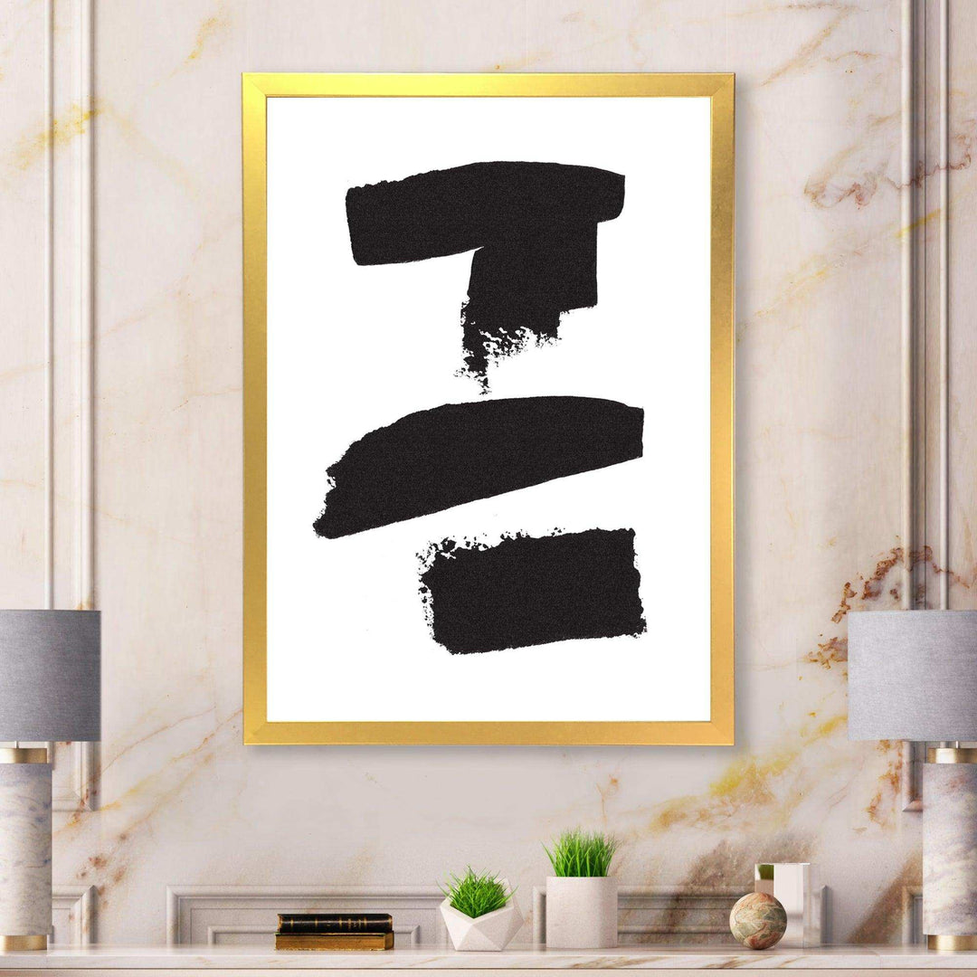 Black and White Geometric Company I - Mid-Century Modern Bedroom Wall Art