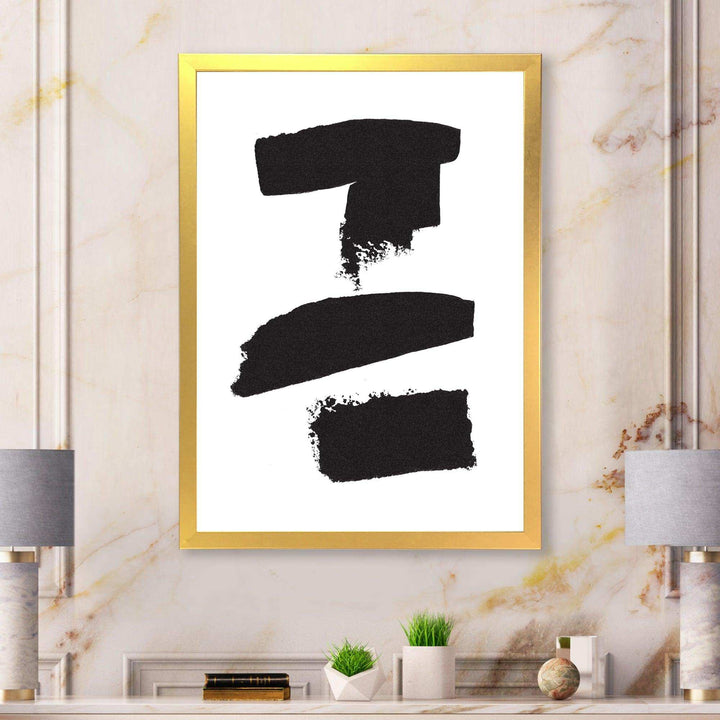 Black and White Geometric Company I - Mid-Century Modern Bedroom Wall Art