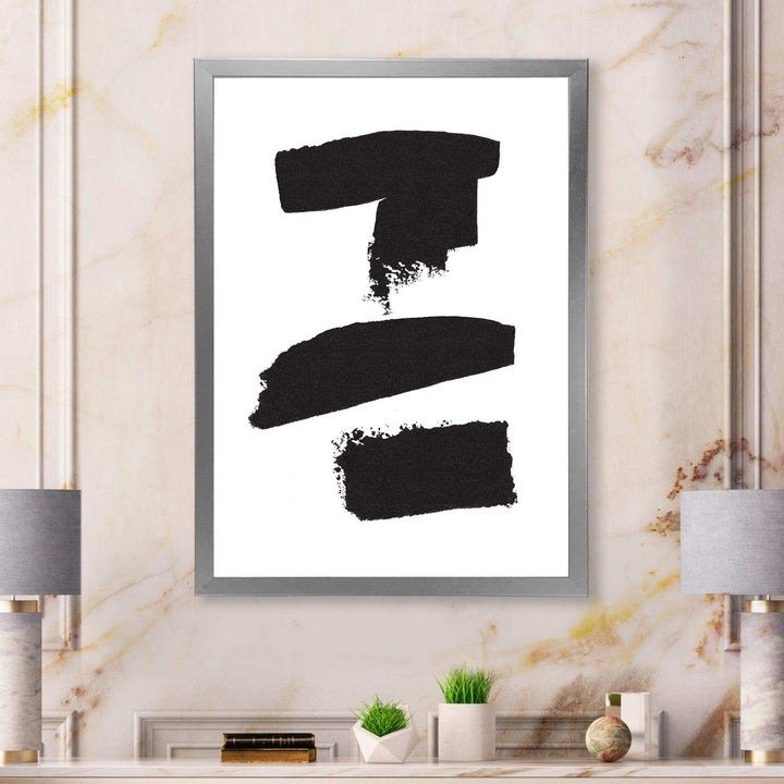 Black and White Geometric Company I - Mid-Century Modern Bedroom Wall Art