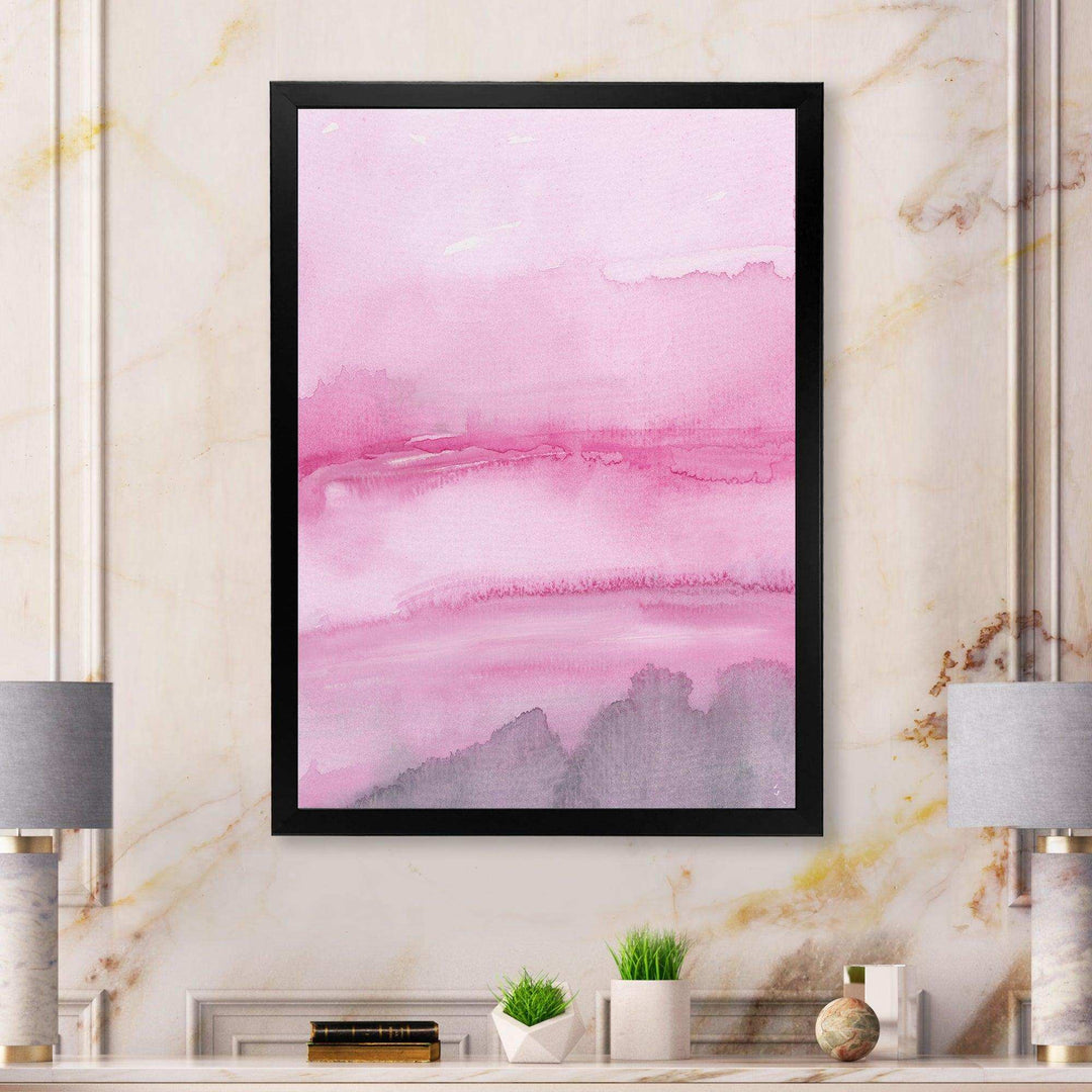 Pink Abstract Watercolor - Shabby Chic Wall Art Prints