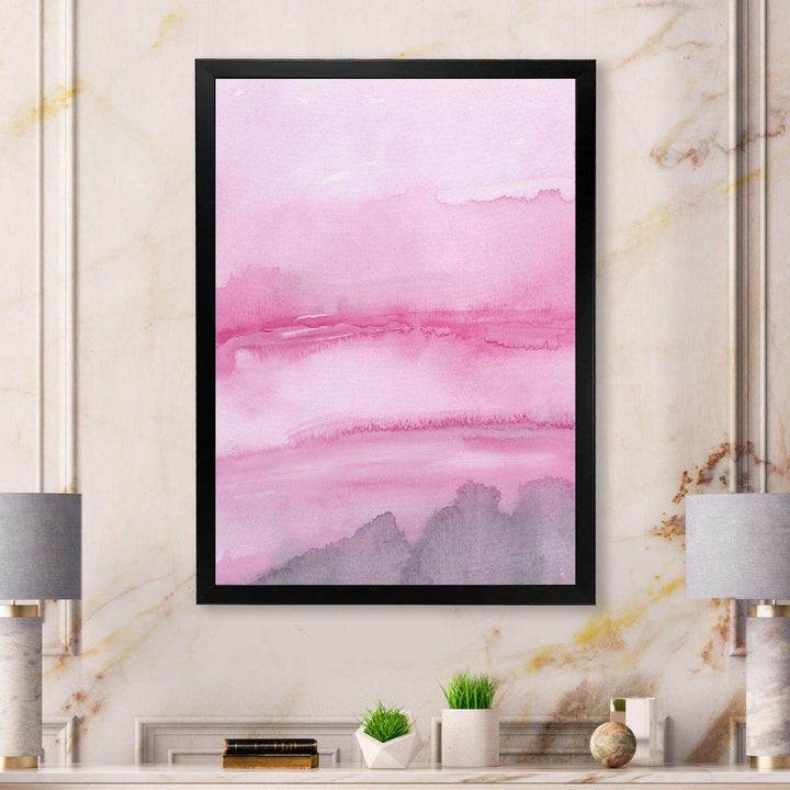 Pink Abstract Watercolor - Shabby Chic Wall Art Prints