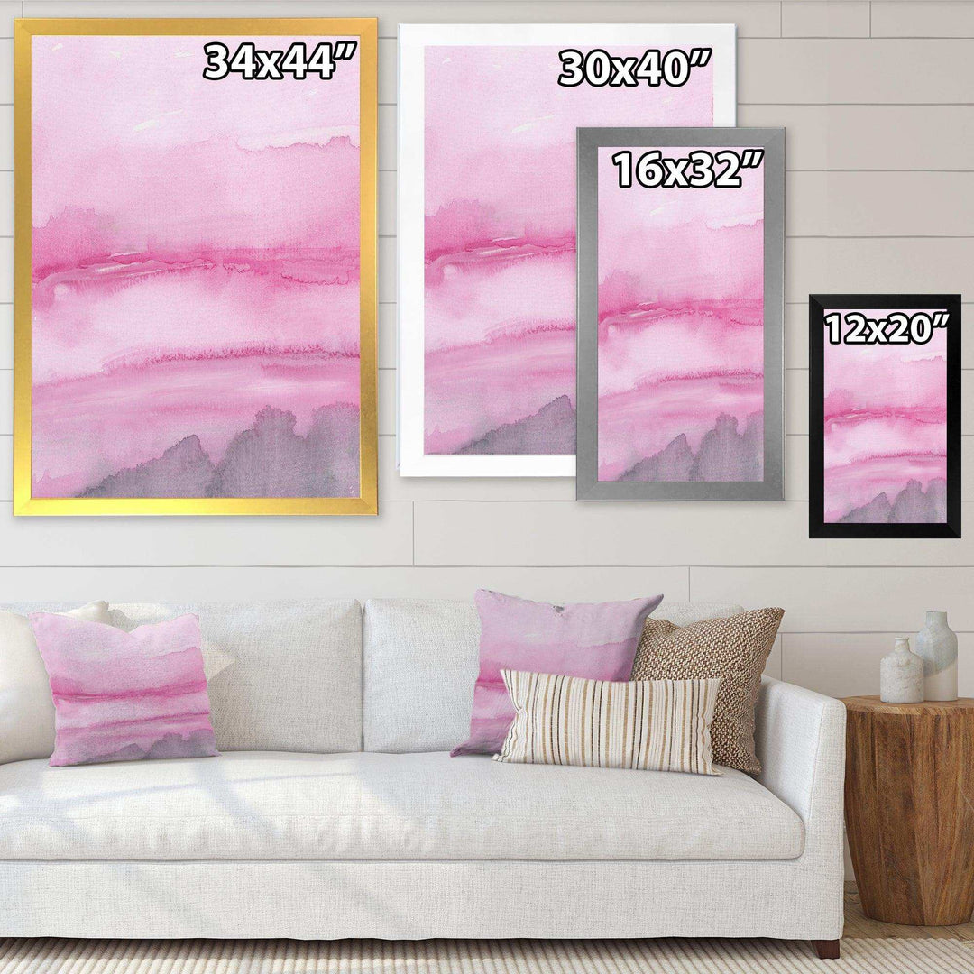 Pink Abstract Watercolor - Shabby Chic Wall Art Prints