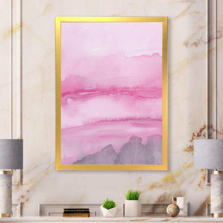 Pink Abstract Watercolor - Shabby Chic Wall Art Prints